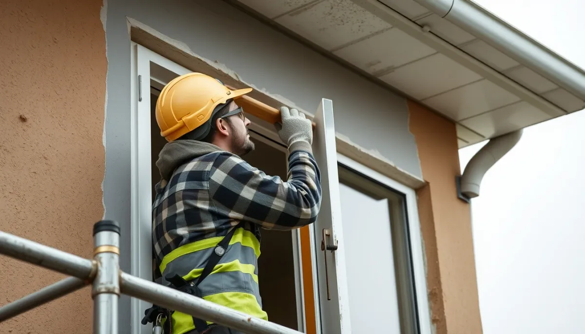 Application d'un enduit isolant par l'extérieur sur une façade