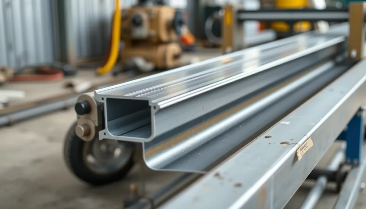 Fabrication sur chantier d'une gouttière sans soudure en aluminium par profilage